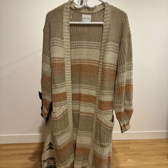 PINK ROSE knit cardigan (S) - Picture 1 of 5